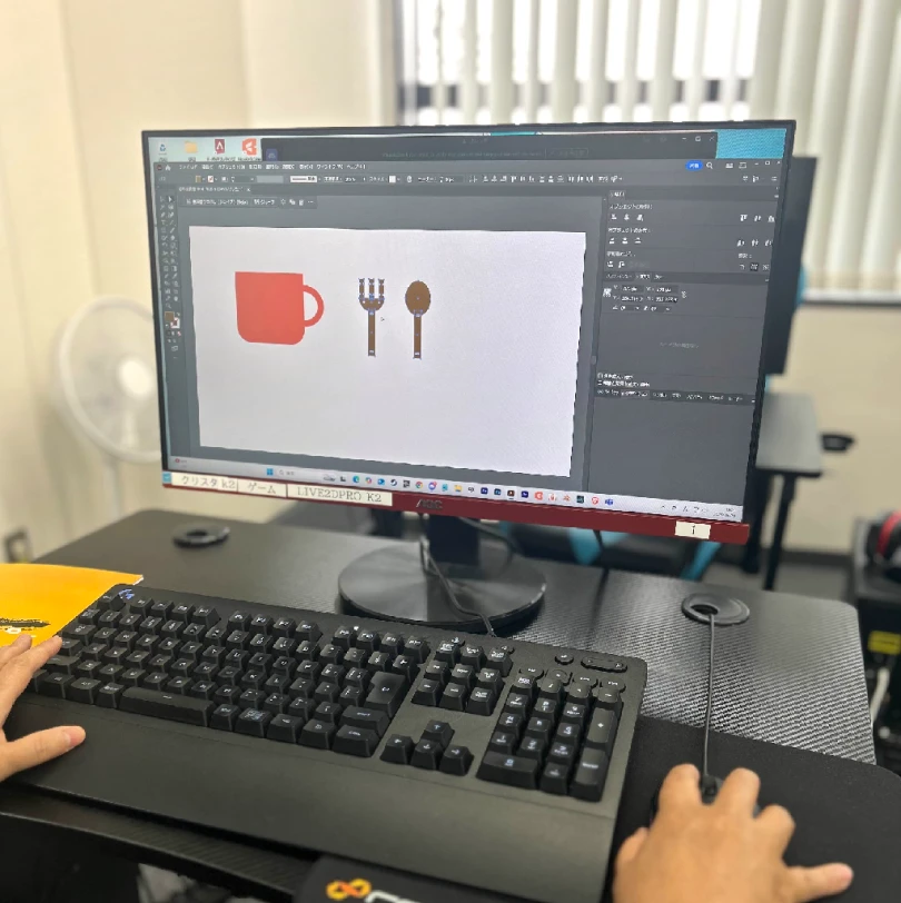 利用者さんがイラレの勉強頑張っています💪✨