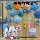 折り紙のあじさいを事業所に飾りました！