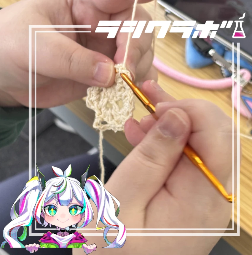 利用者さんの作業風景をご紹介！🧵モチーフ編み制作🧵