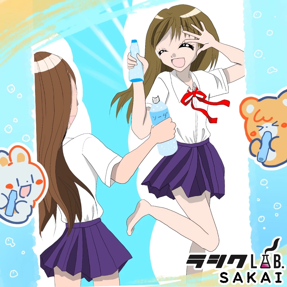 女の子のイラスト🩵🫧