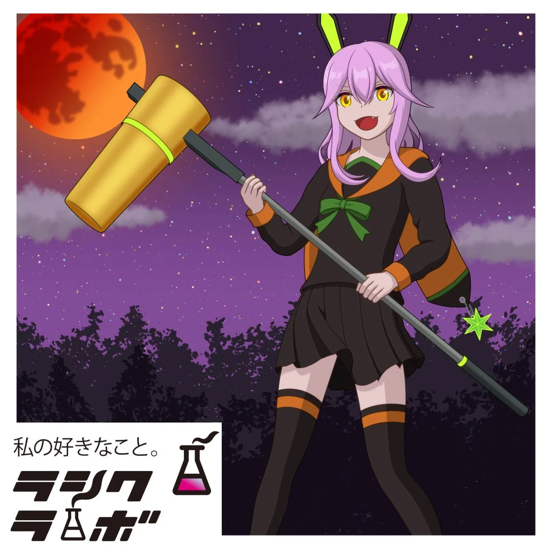 【イラスト紹介】十五夜の夜に現れた、元気な月の魔法少女🌕