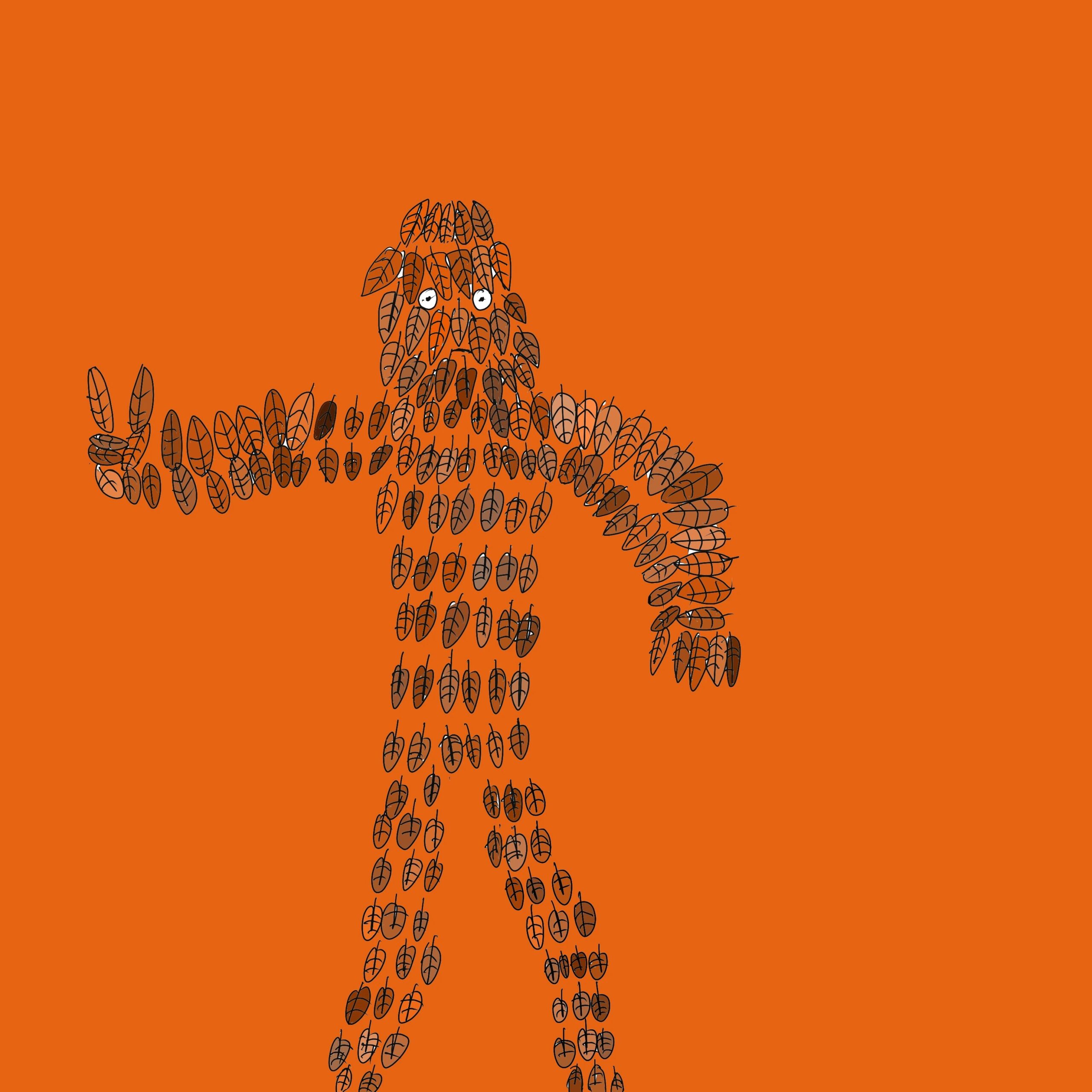 落ち葉で出来た服？！