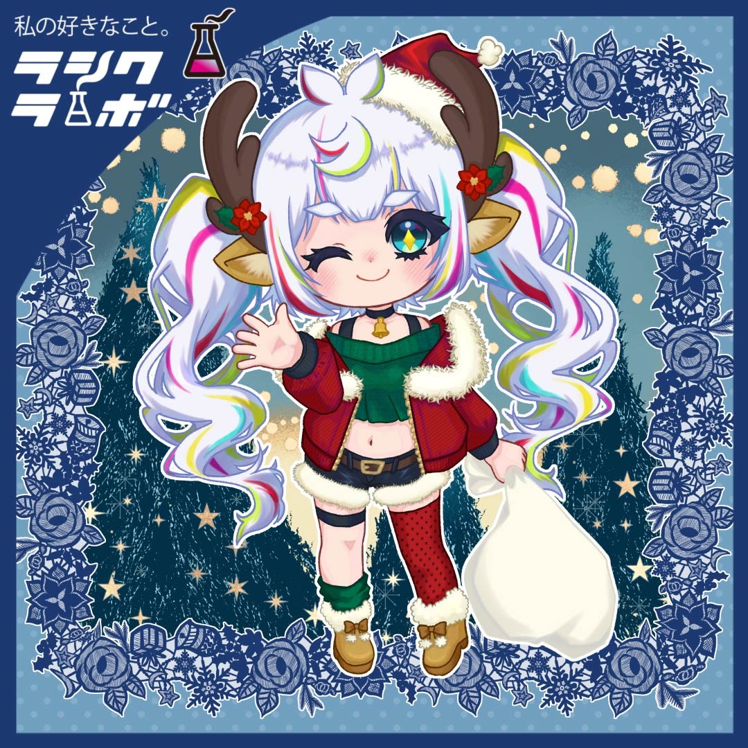 【イラスト紹介】🎄トナカイサンタがやってきた✨