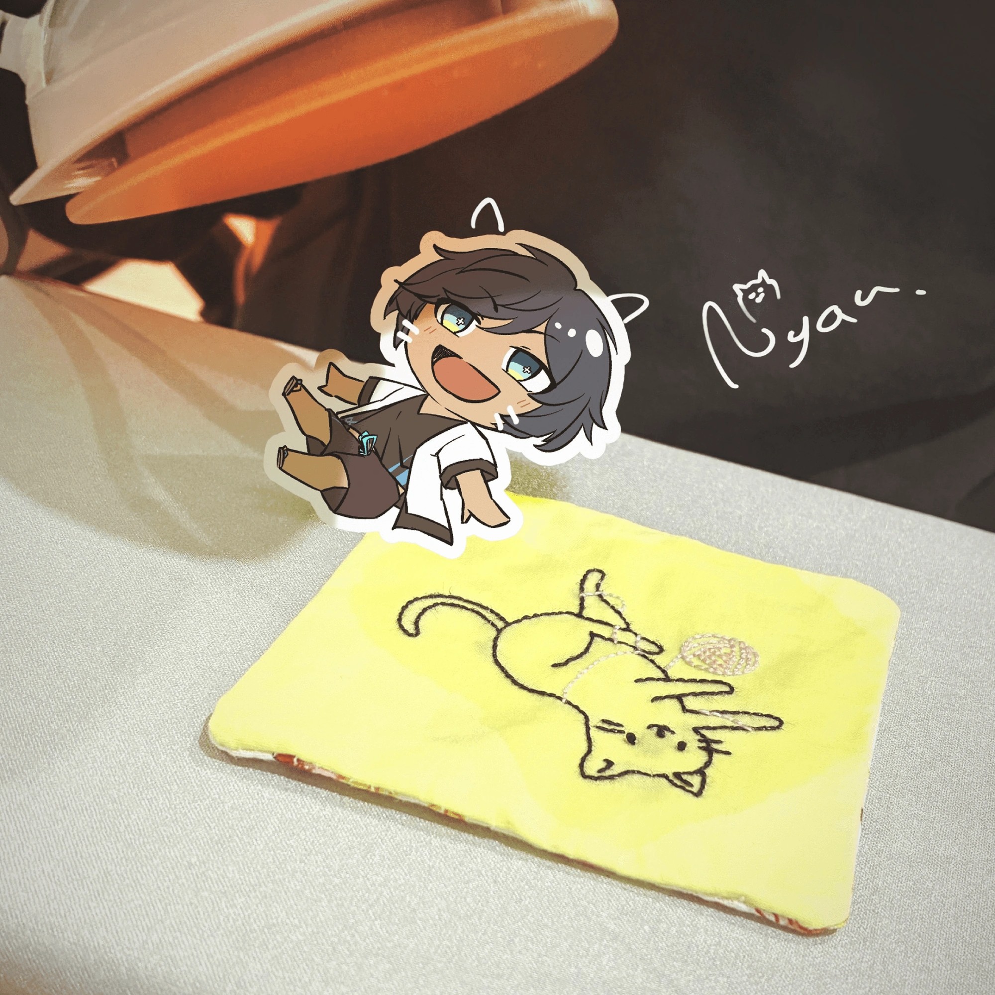 「ねこのコースター」の仕上げ工程🐈