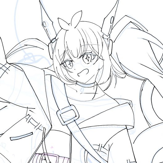 利用者さんが夢描ちゃんの立ち絵を書いてくれています🎨✨