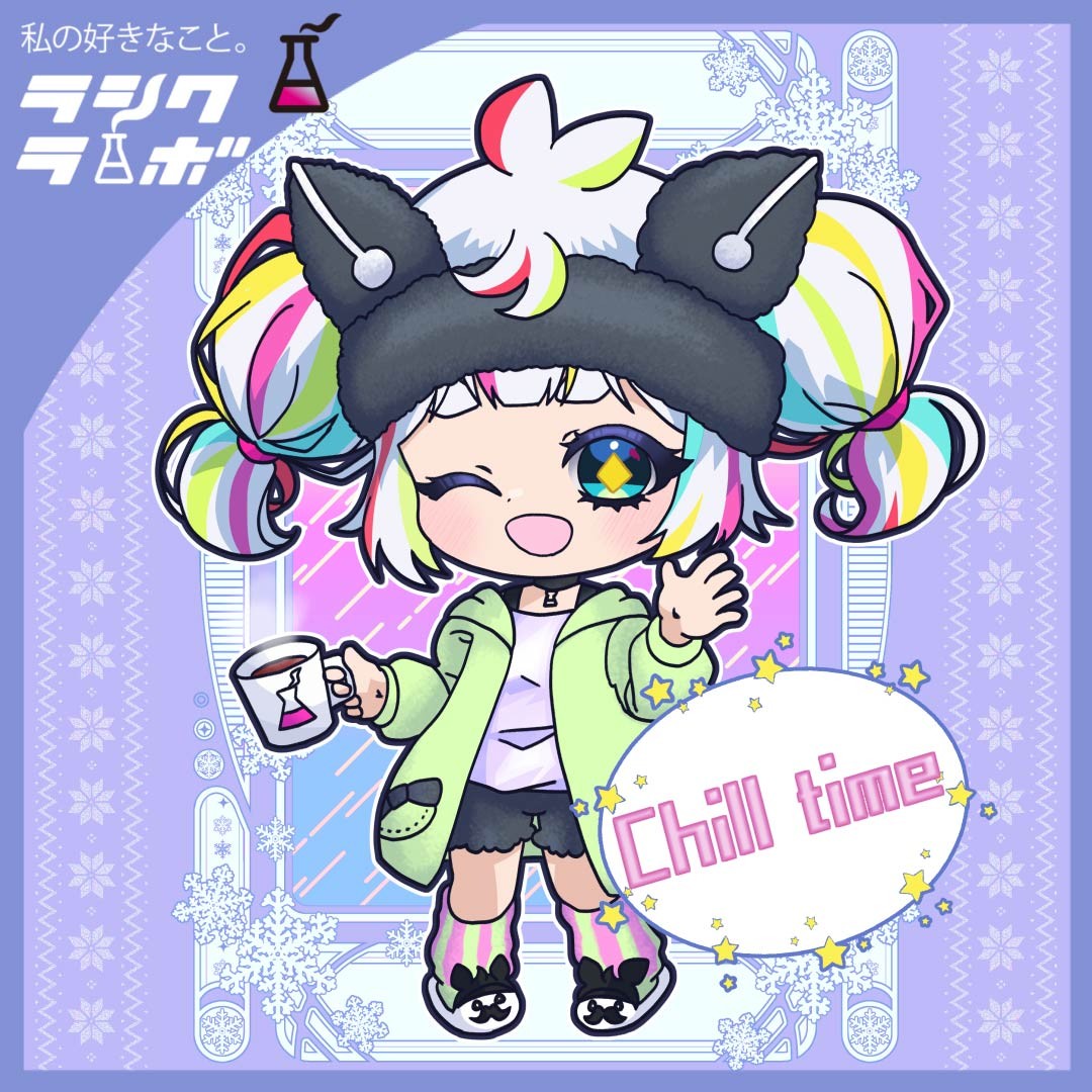 【イラスト紹介】ほっと一息、チルタイム☕