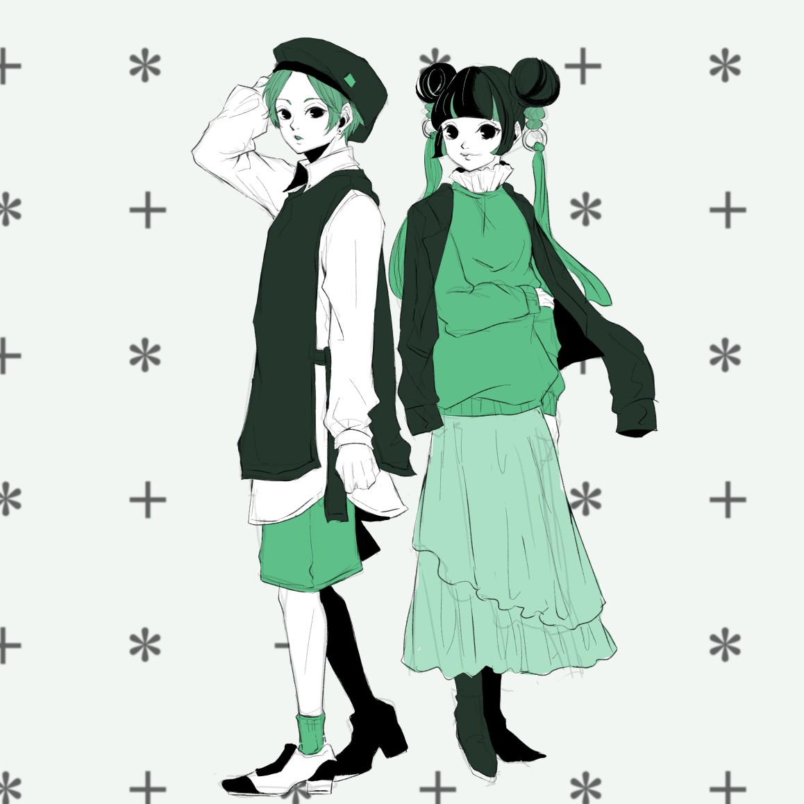 春らしい色味のイラストです🌲