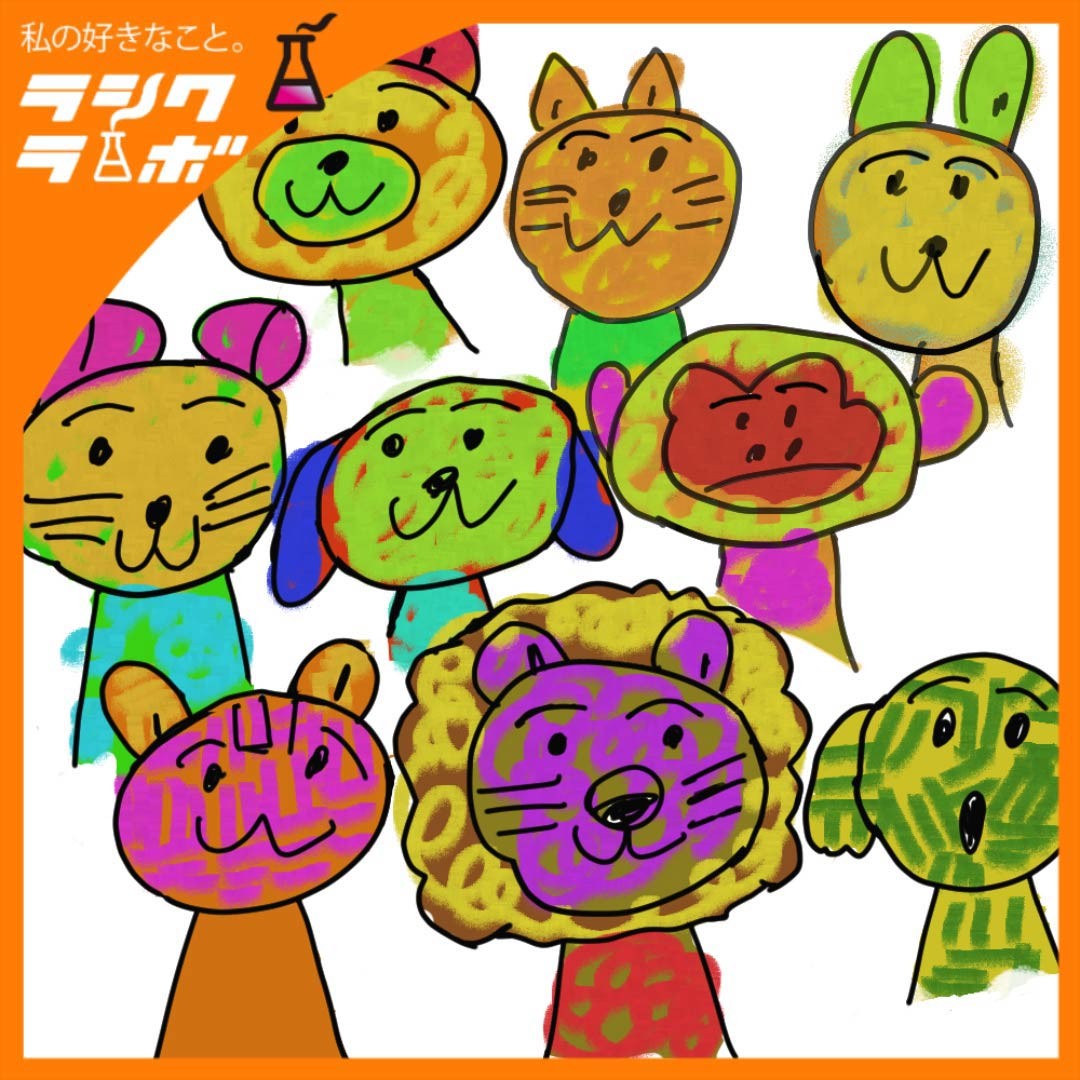 【イラスト紹介】カラフルで楽しい動物イラスト🖍️